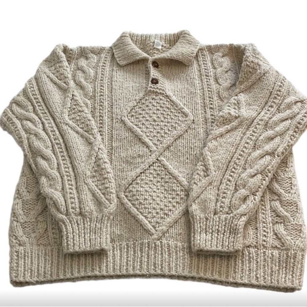 Plus Size Wool Fisherman’s Sweater - Size 2X